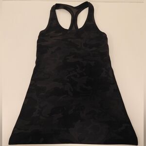 Lululemon Cool Racerback Tank Top Heritage 365 Camo Deep Coal